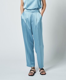 サテンテーパードパンツ