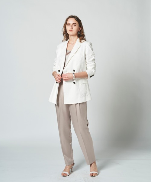 N.O.R.C（ノーク）の「サテンテーパードパンツ（その他パンツ・レディース・ブラック/ライトグリーン/ブルーグレー/スモークピンク/グレイッシュベージュ・S/M/L）」の15枚目の写真