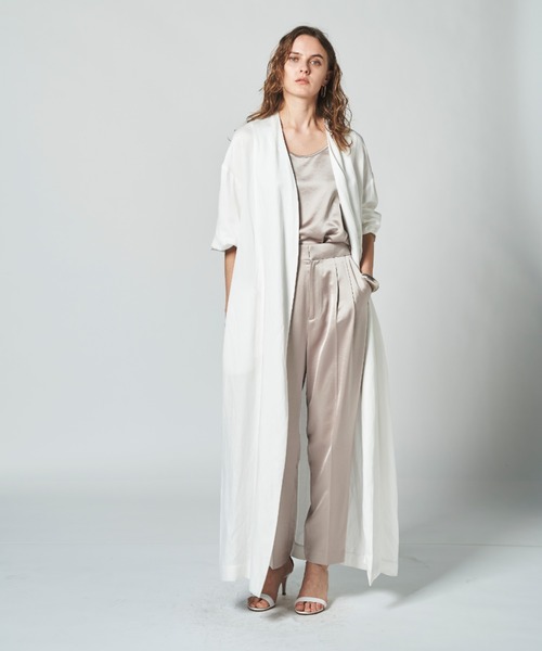 N.O.R.C（ノーク）の「サテンテーパードパンツ（その他パンツ・レディース・ブラック/ライトグリーン/ブルーグレー/スモークピンク/グレイッシュベージュ・S/M/L）」の11枚目の写真