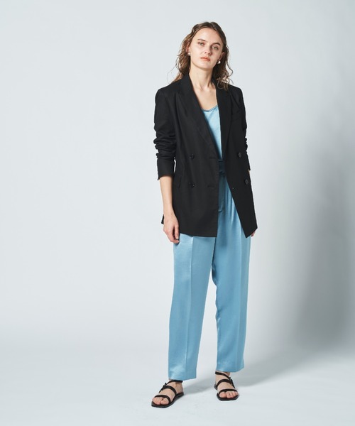 N.O.R.C（ノーク）の「サテンテーパードパンツ（その他パンツ・レディース・ブラック/ライトグリーン/ブルーグレー/スモークピンク/グレイッシュベージュ・S/M/L）」の16枚目の写真