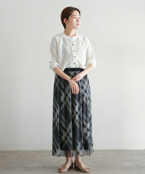 NOMBRE IMPAIR（ノンブルアンペール）の「メッシュ編み　ラグランカーデ（カーディガン/ボレロ・レディース・ホワイト/ネイビー・FREE）」の7枚目の写真