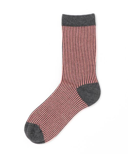 Fun & Daily（ファンアンドデイリー）の「F&D : ナローストライプカラーソックス（ソックス/靴下・レディース・ホワイト/チャコールグレー/ブラック/イエロー/オレンジ/ブルー/ブラウン・FREE）」の4枚目の写真