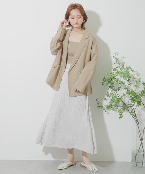 SENSE OF PLACE by URBAN RESEARCH（センスオブプレイスバイアーバンリサーチ）の「リネンルーズジャケット（その他アウター・レディース・アイボリー/ベージュ・ONE）」の6枚目の写真