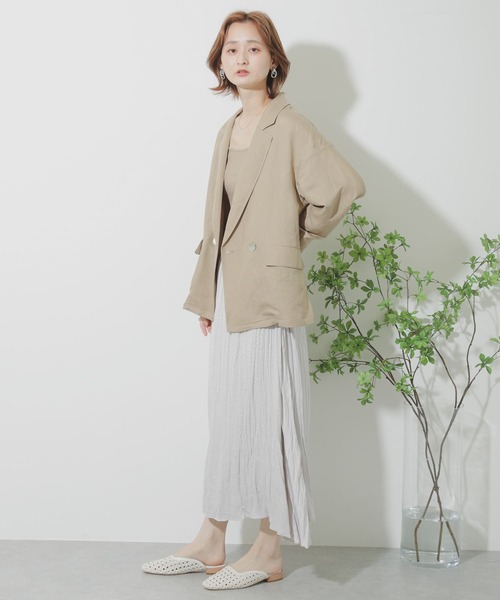 SENSE OF PLACE by URBAN RESEARCH（センスオブプレイスバイアーバンリサーチ）の「リネンルーズジャケット（その他アウター・レディース・アイボリー/ベージュ・ONE）」の7枚目の写真