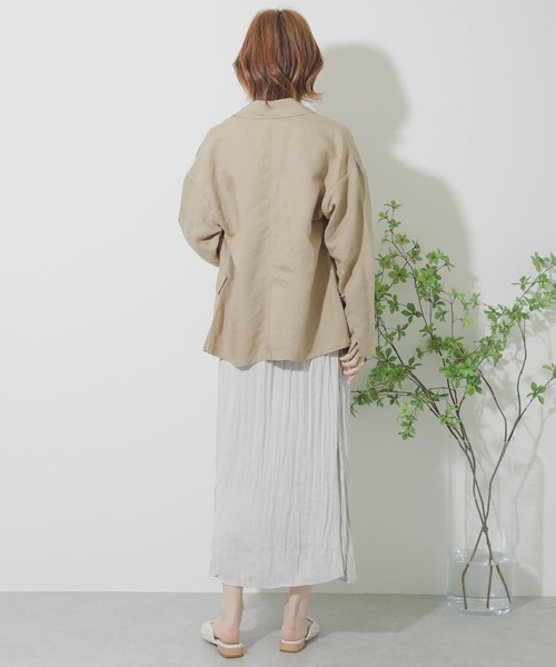 SENSE OF PLACE by URBAN RESEARCH（センスオブプレイスバイアーバンリサーチ）の「リネンルーズジャケット（その他アウター・レディース・アイボリー/ベージュ・ONE）」の8枚目の写真