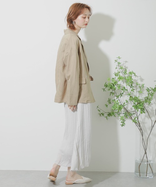 SENSE OF PLACE by URBAN RESEARCH（センスオブプレイスバイアーバンリサーチ）の「リネンルーズジャケット（その他アウター・レディース・アイボリー/ベージュ・ONE）」の9枚目の写真