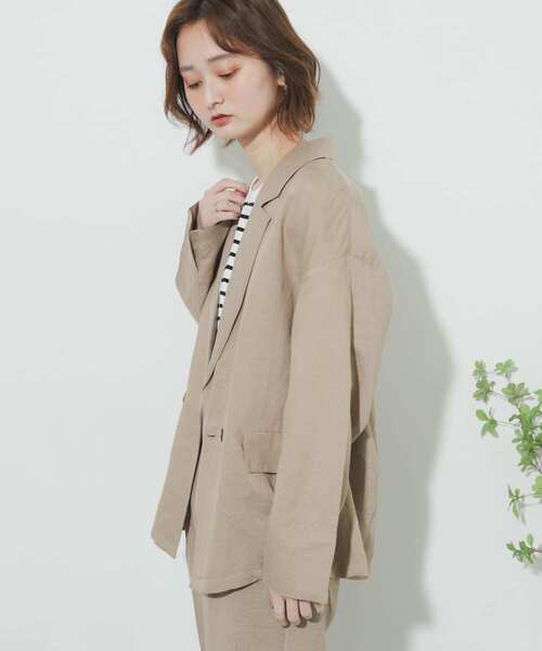 SENSE OF PLACE by URBAN RESEARCH（センスオブプレイスバイアーバンリサーチ）の「リネンルーズジャケット（その他アウター・レディース・アイボリー/ベージュ・ONE）」の15枚目の写真