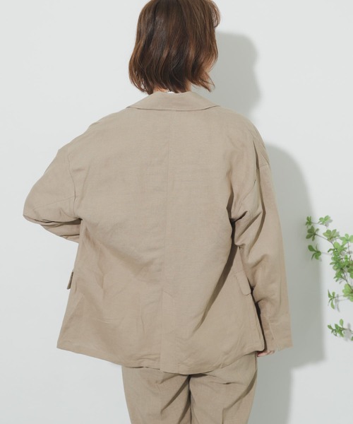 SENSE OF PLACE by URBAN RESEARCH（センスオブプレイスバイアーバンリサーチ）の「リネンルーズジャケット（その他アウター・レディース・アイボリー/ベージュ・ONE）」の16枚目の写真