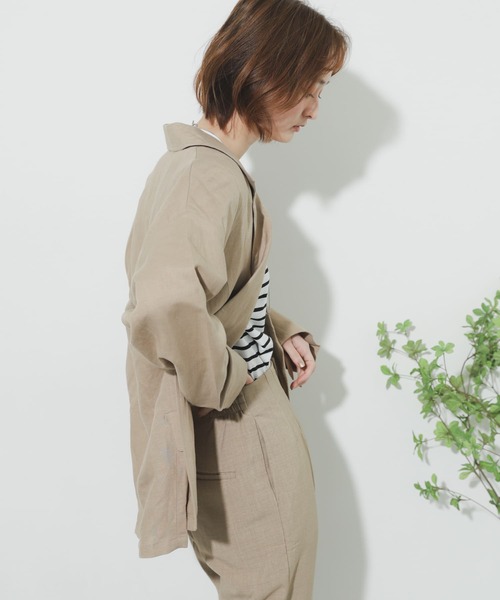 SENSE OF PLACE by URBAN RESEARCH（センスオブプレイスバイアーバンリサーチ）の「リネンルーズジャケット（その他アウター・レディース・アイボリー/ベージュ・ONE）」の17枚目の写真