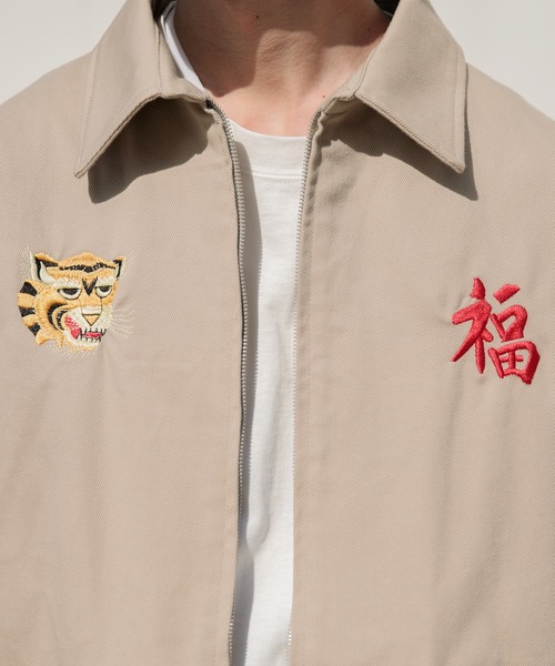 Perushu（ペルーシュ）の「Perushu刺繍ベトナムジャケット（ブルゾン・メンズ・ブラック/ベージュ/サックスブルー・MEDIUM/LARGE）」の14枚目の写真