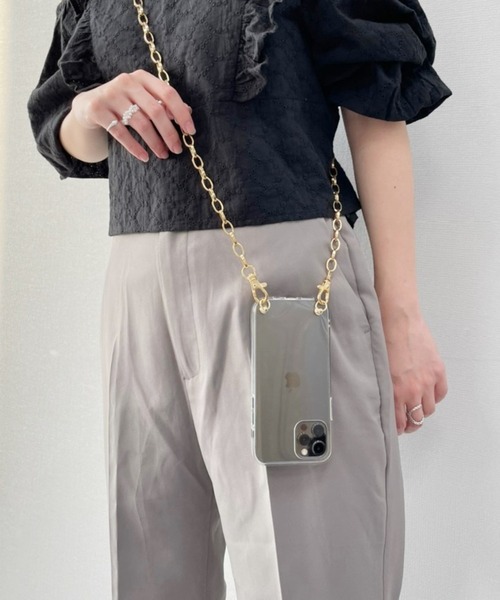 Heather(ヘザー)の「iPhone11,11Pro,12,12Pro対応ケース付きショルダーストラップ 946062(スマホケース/カバー・レディース・ホワイト系その他/ホワイト系その他2/ゴールド系その他2/ホワイト系その他3/ゴールド系その他/ゴールド系その他3・ONE SIZE)」の4枚目の写真