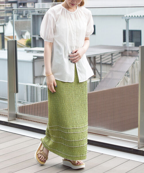 Ray BEAMS（レイビームス）の「Ray BEAMS / フリルカラー パフスリーブ ブラウス（シャツ/ブラウス・レディース・ホワイト/ブラック・ONE SIZE）」の22枚目の写真