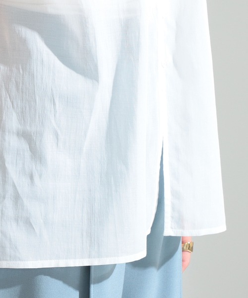 Ray BEAMS（レイビームス）の「Ray BEAMS / フリルカラー パフスリーブ ブラウス（シャツ/ブラウス・レディース・ホワイト/ブラック・ONE SIZE）」の9枚目の写真