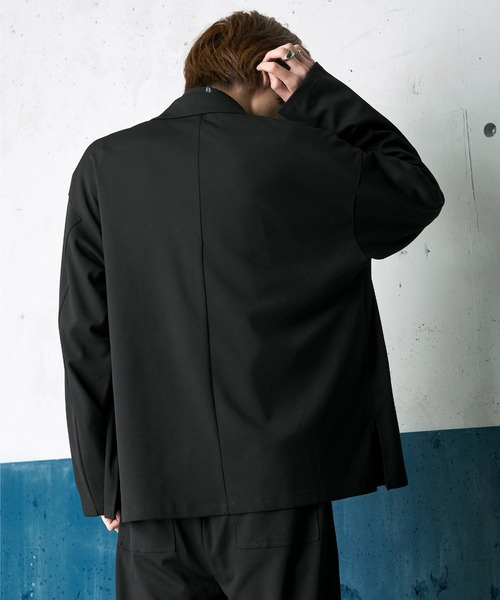 BASQUE magenta（バスクマゼンタ）の「オーバーサイズ ライト ジャケット & テーパードパンツ セットアップ（ワイドテーラードシャツJKT/テーパードパンツ）（セットアップ・メンズ・ブラック/ベージュ/ブラウン/オリーブ・M/L）」の14枚目の写真