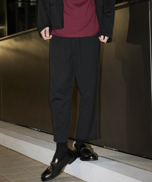 BASQUE magenta（バスクマゼンタ）の「オーバーサイズ ライト ジャケット & テーパードパンツ セットアップ（ワイドテーラードシャツJKT/テーパードパンツ）（セットアップ・メンズ・ブラック/ベージュ/ブラウン/オリーブ・M/L）」の18枚目の写真