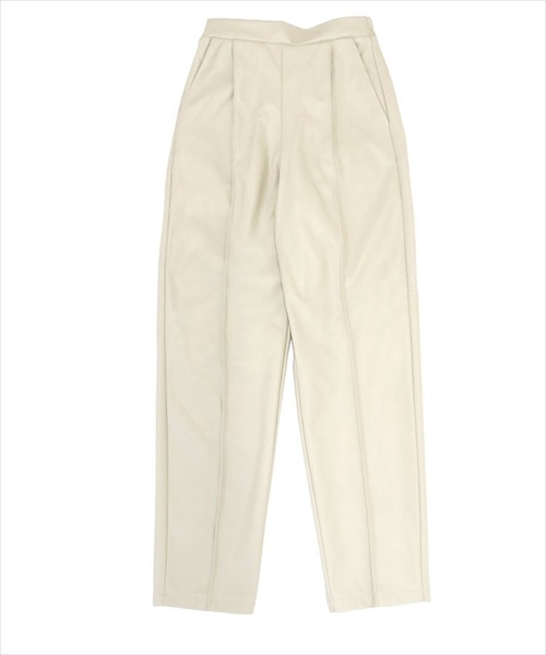 DONOBAN（ドノバン）の「エコレザーテーパードタックパンツ（スラックス・レディース・ブラック/ブルー/アイボリー/モカ・F）」の20枚目の写真