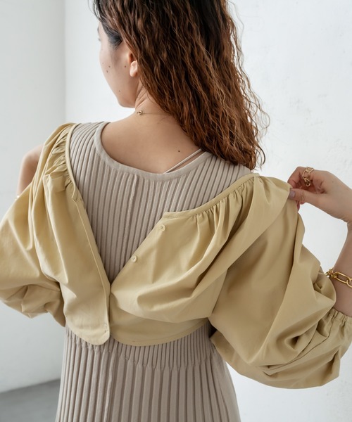 mystic(ミスティック)の「バルーンシャツセットワンピース(ワンピース・レディース・ベージュ/オリーブ/オレンジ・FREE)」の11枚目の写真