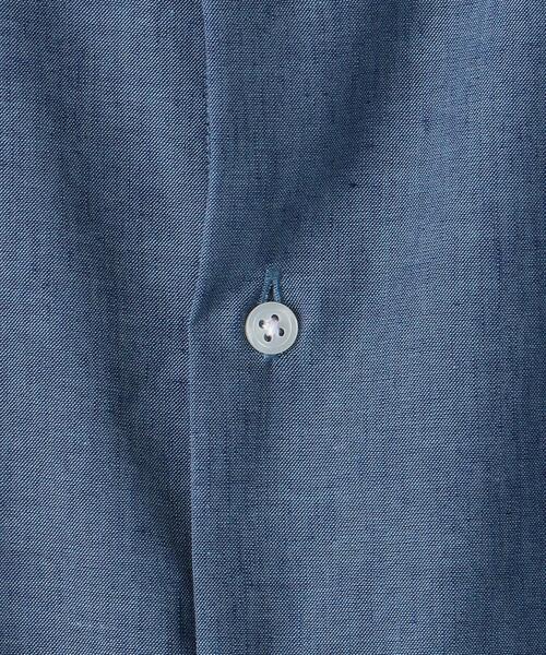 green label relaxing（グリーンレーベルリラクシング）の「＜ 機能 / 洗濯機洗い可 ＞ コットン × 麻 バンドカラー シャツ（ビジネスシャツ・メンズ・ダークブラウン/コバルトブルー/ホワイト・LARGE/SMALL/MEDIUM/X-LARGE）」の17枚目の写真