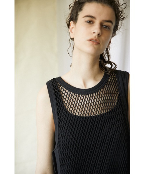 BLACK BY MOUSSY（ブラックバイマウジー）の「mesh long vest（メッシュロングベスト）（ベスト・レディース・ホワイト/ブラック・FREE）」の12枚目の写真