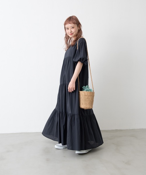 MERLOT（メルロー）の「巾着ショルダーカゴバッグ（かごバッグ・レディース・ベージュ・FREE）」の5枚目の写真