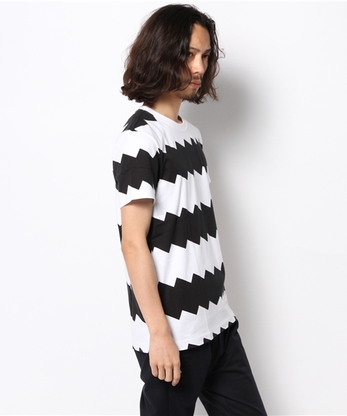adidas Originals（アディダスオリジナルス）の「アディダス ジグザグ Tシャツ NIGO ZIG ZAG TEE（Tシャツ/カットソー・メンズ・ブラック/ライトブルー・MEDIUM/SMALL/LARGE/X-LARGE）」の5枚目の写真