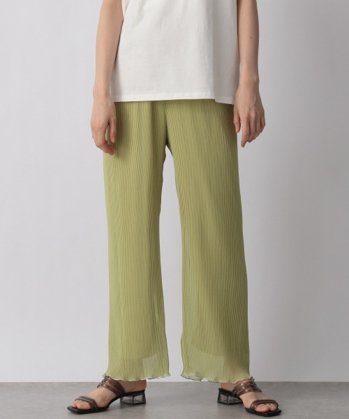 LOWRYS FARM（ローリーズファーム）の「シアープリーツメローパンツ２　949425（その他パンツ・レディース・ブラック/オレンジ/グリーン/アイボリー・FREE）」の4枚目の写真