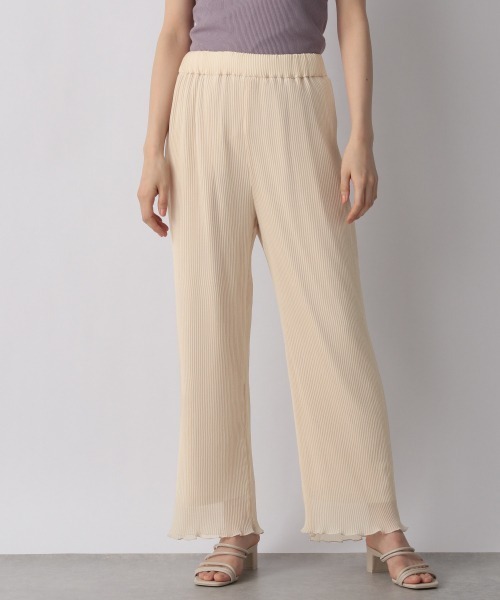 LOWRYS FARM（ローリーズファーム）の「シアープリーツメローパンツ２　949425（その他パンツ・レディース・ブラック/オレンジ/グリーン/アイボリー・FREE）」の2枚目の写真