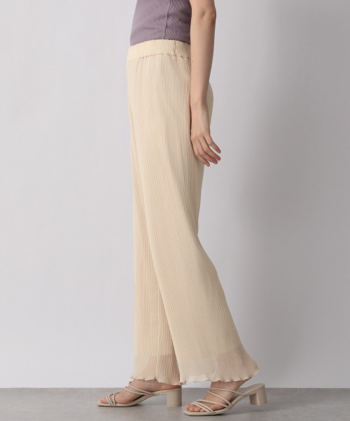 LOWRYS FARM（ローリーズファーム）の「シアープリーツメローパンツ２　949425（その他パンツ・レディース・ブラック/オレンジ/グリーン/アイボリー・FREE）」の5枚目の写真