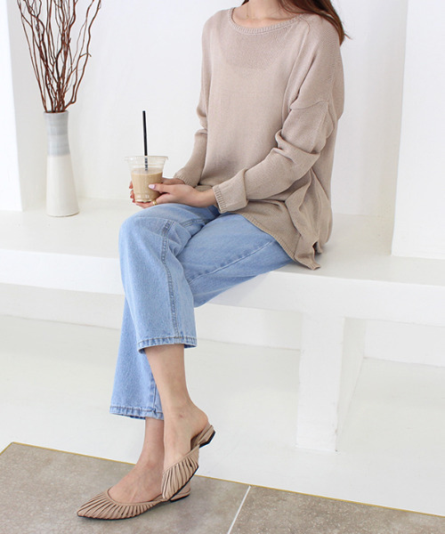 MODE ROBE（モードローブ）の「ストレートデニム（デニムパンツ・レディース・ブルー/ライトブルー・S/M/L）」の7枚目の写真