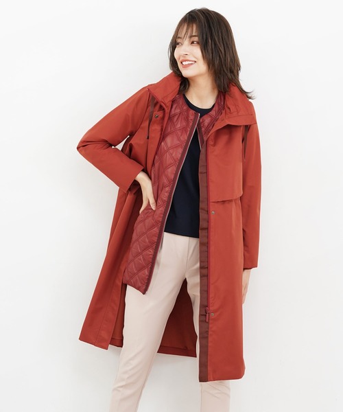 sankyo shokai(サンキョウショウカイ)の「ライナーベスト付きスプリングコート(トレンチコート・レディース・ベージュ/レッド/ネイビー・7号/9号/11号/13号)」の3枚目の写真