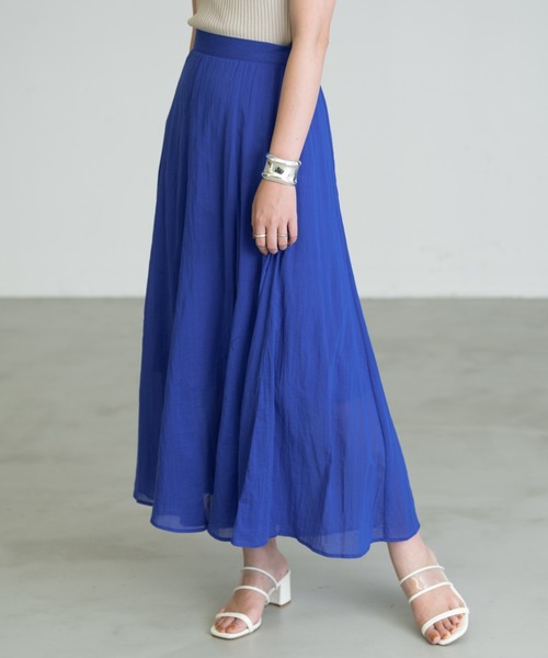 Aunt Marie's（アントマリーズ）の「パネル切替フレアスカート（スカート・レディース・ブラック/ベージュ/ブルー/グリーン・FREE）」の4枚目の写真