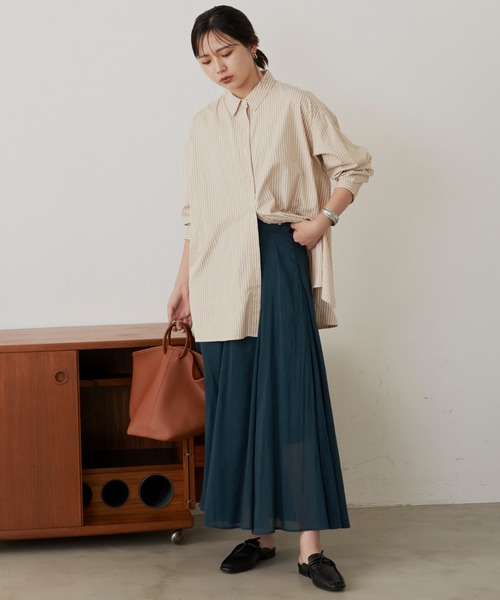 Aunt Marie's（アントマリーズ）の「パネル切替フレアスカート（スカート・レディース・ブラック/ベージュ/ブルー/グリーン・FREE）」の9枚目の写真