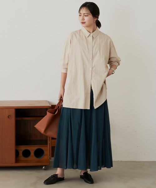 Aunt Marie's（アントマリーズ）の「パネル切替フレアスカート（スカート・レディース・ブラック/ベージュ/ブルー/グリーン・FREE）」の7枚目の写真