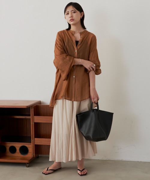 Aunt Marie's（アントマリーズ）の「パネル切替フレアスカート（スカート・レディース・ブラック/ベージュ/ブルー/グリーン・FREE）」の14枚目の写真