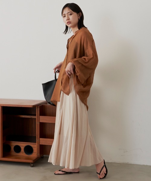 Aunt Marie's（アントマリーズ）の「パネル切替フレアスカート（スカート・レディース・ブラック/ベージュ/ブルー/グリーン・FREE）」の15枚目の写真