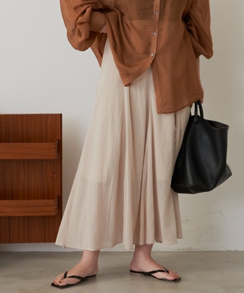 Aunt Marie's（アントマリーズ）の「パネル切替フレアスカート（スカート・レディース・ブラック/ベージュ/ブルー/グリーン・FREE）」の11枚目の写真