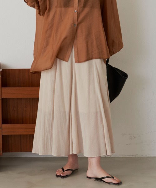 Aunt Marie's（アントマリーズ）の「パネル切替フレアスカート（スカート・レディース・ブラック/ベージュ/ブルー/グリーン・FREE）」の12枚目の写真