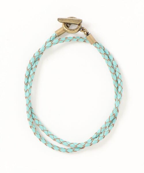 BAYBLO（ベイブロ）の「(BB)【本革】リング 編み込み レザー ブレスレット（ブレスレット・メンズ・ホワイト/ブラック/ネイビー/ブラウン/ターコイズブルー/トリコロール・ONE SIZE）」の11枚目の写真