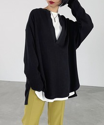 PAGEBOY | スリットVネックロングスリーブ(Tシャツ/カットソー)