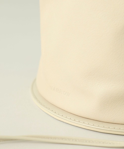 MARROW(マロウ)の「【MARROW(マロー)】ラウンドボトム MA-AC1302/レザー巾着バッグ(ショルダーバッグ・レディース・ブラック/アイボリー・FREE)」の13枚目の写真