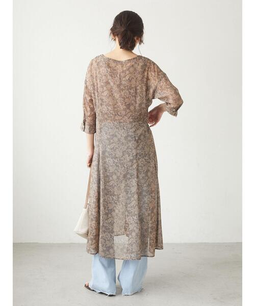 Green　Parks（グリーンパークス）の「ペイズリーシアーワンピース＊（ワンピース・レディース・ブラウン/グレー・FREE）」の16枚目の写真