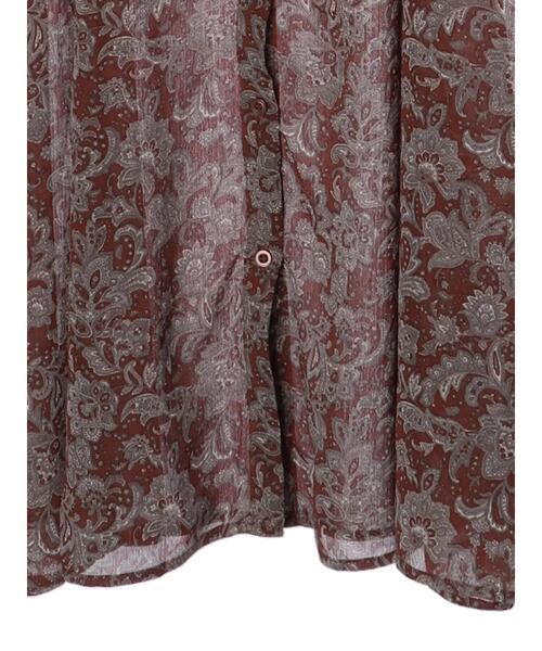 Green　Parks（グリーンパークス）の「ペイズリーシアーワンピース＊（ワンピース・レディース・ブラウン/グレー・FREE）」の11枚目の写真