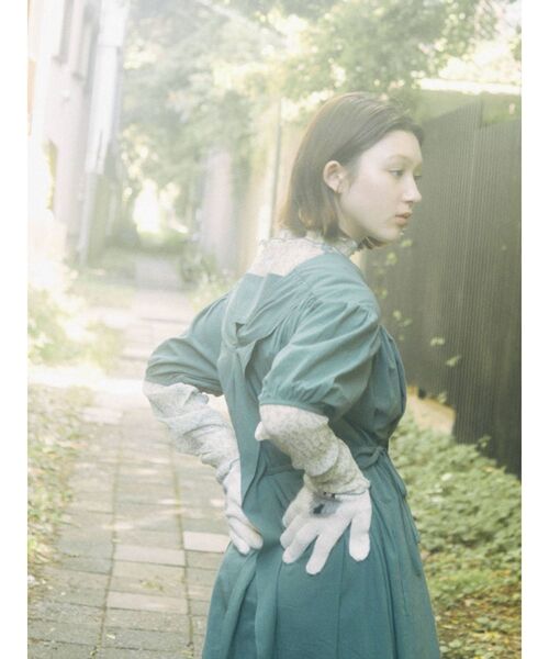 merry jenny（メリージェニー）の「センターパートパフワンピース（ワンピース・レディース・アイボリー/ブラック/グリーン・FREE）」の9枚目の写真