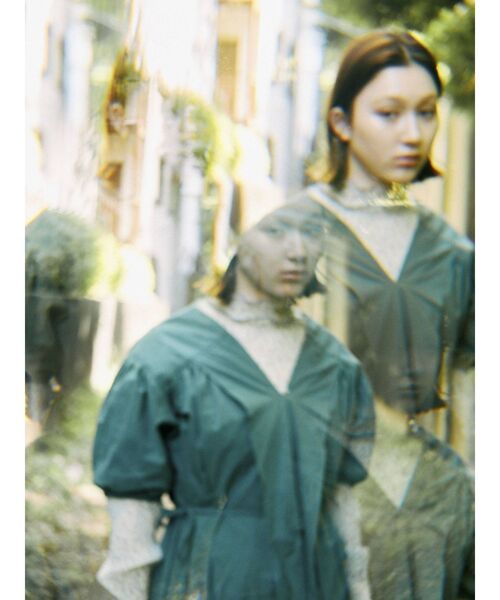 merry jenny（メリージェニー）の「センターパートパフワンピース（ワンピース・レディース・アイボリー/ブラック/グリーン・FREE）」の10枚目の写真