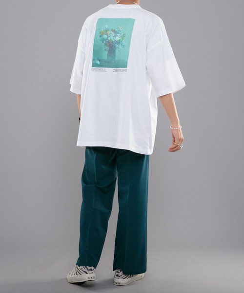 kutir（クティール）の「アソートカジュアルプリントTシャツ（Tシャツ/カットソー・メンズ・ホワイト/ライトブルー/ブラック/オフホワイト・MEDIUM/LARGE）」の9枚目の写真