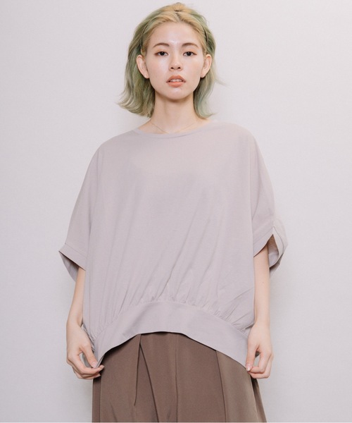refinedworks(リファインドワークス)の「後ろバルーンドルマンPO(Tシャツ/カットソー・レディース・チャコールグレー/ベージュ/オレンジ・FREE)」の17枚目の写真