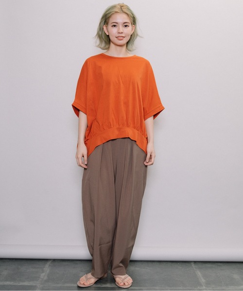 refinedworks(リファインドワークス)の「後ろバルーンドルマンPO(Tシャツ/カットソー・レディース・チャコールグレー/ベージュ/オレンジ・FREE)」の7枚目の写真