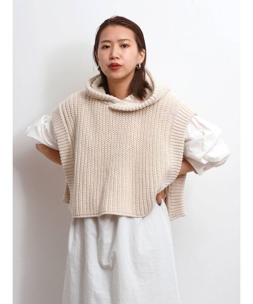 Ungrid（アングリッド）の「ニットドッキングフードワンピ－ス（ワンピース・レディース・ブラック/ブルー/アイボリー・FREE）」の20枚目の写真