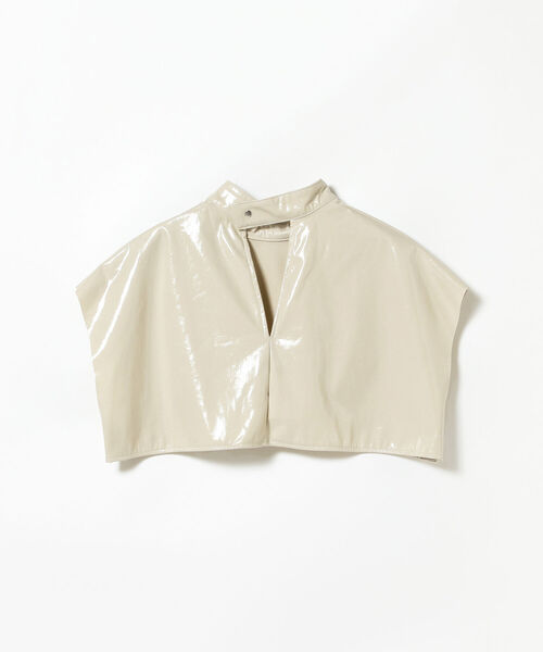 Ray BEAMS（レイビームス）の「RBS / ラミネート ハイネック ベスト（ベスト・レディース・ダークブラウン/ベージュ・ONE SIZE）」の9枚目の写真