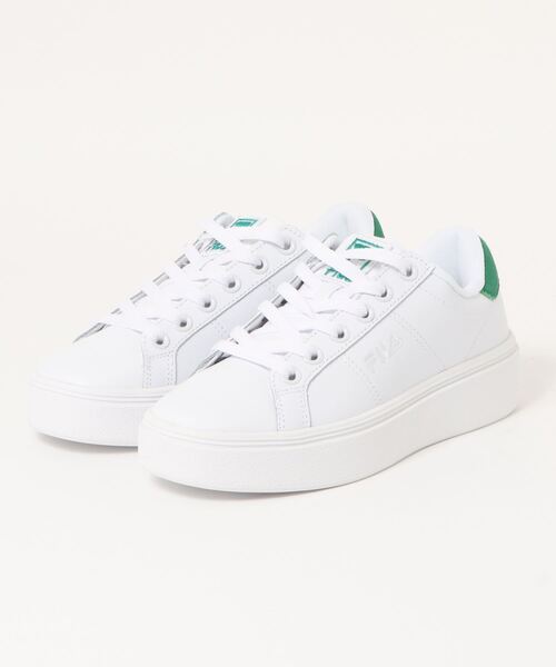 FILA(フィラ)の「【FILA/フィラ】BTS 21AW collection【FOOTWEAR】コートプランピー ※限定 BTSクリアファイル付き(スニーカー・メンズ・ホワイト・24cm/25cm/23cm)」の1枚目の写真